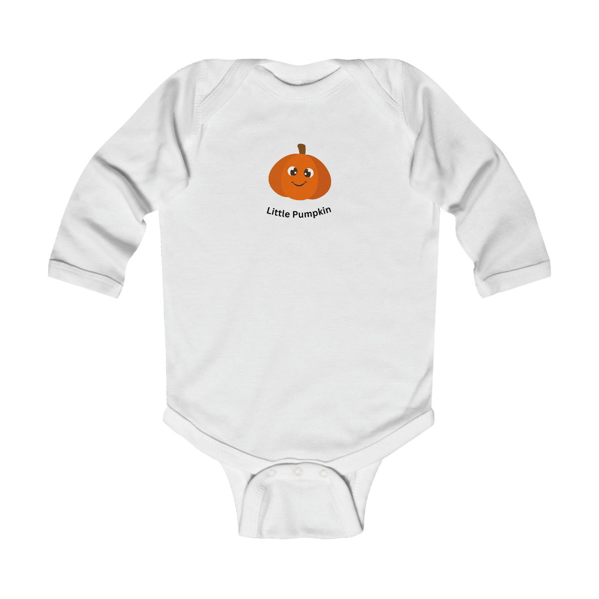 Halloween Little Pumpkin Infant Long Sleeve Bodysuit 100% Cotton
