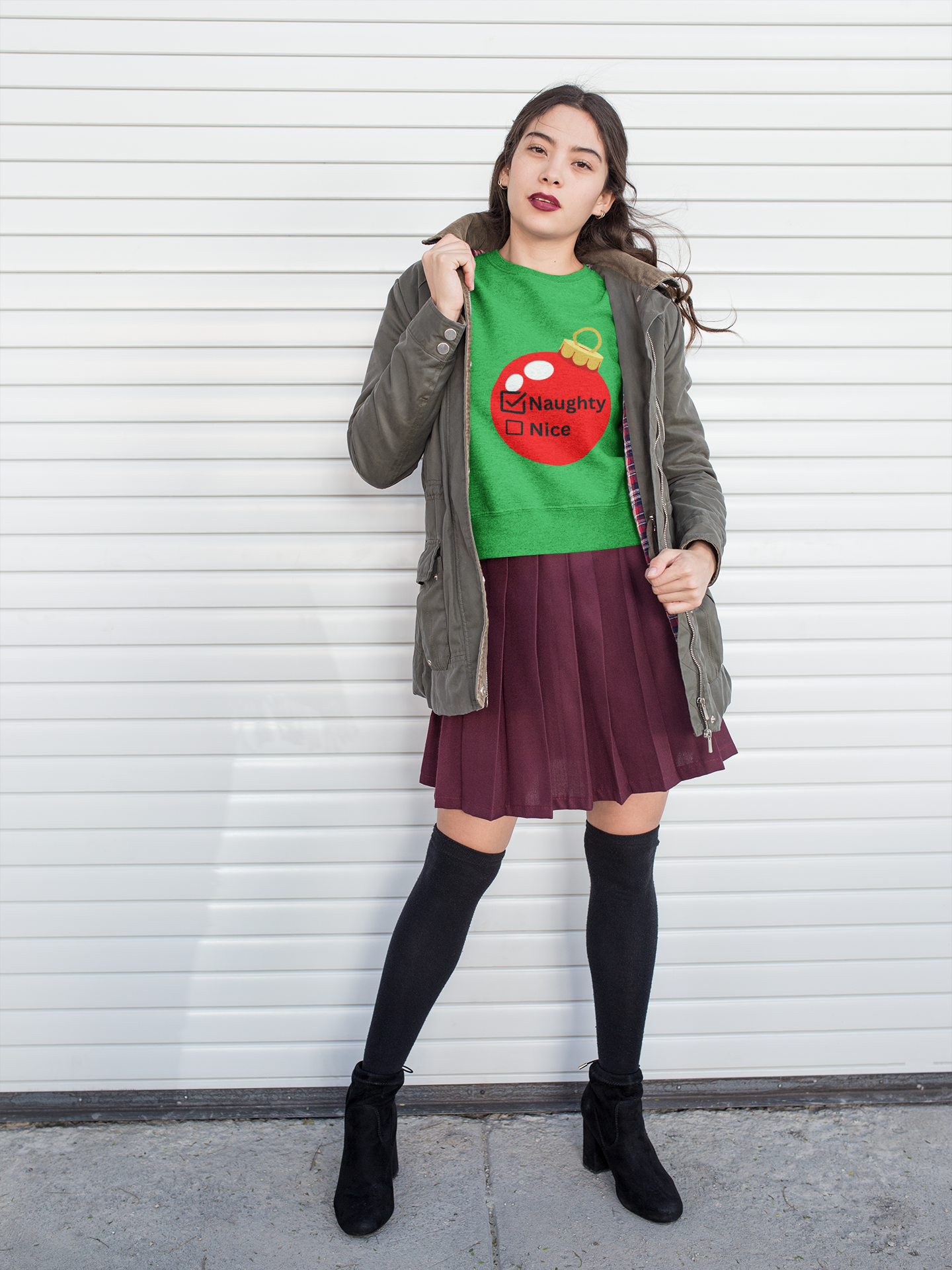 Ugly Sweater Party? We Got you with this Naughty or Nice Unisex Heavy Sweatshirt