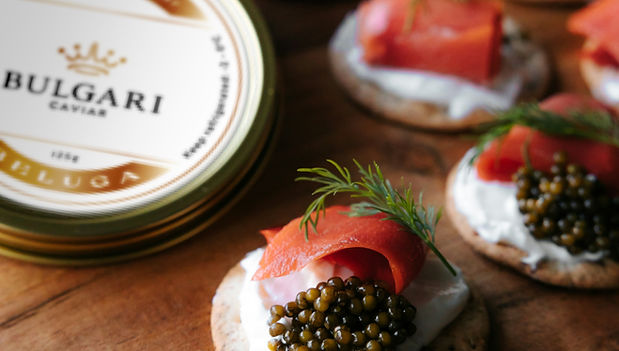 BulgariCaviar can, bread with caviar
