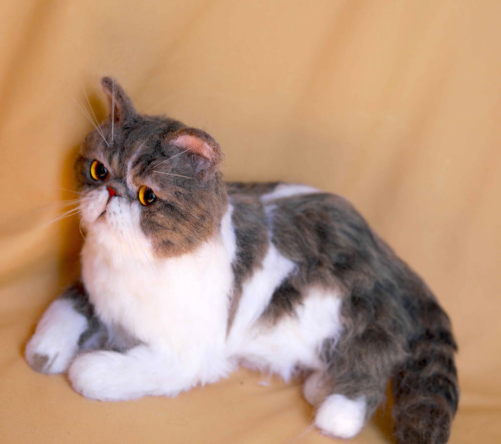 Thumbnail: Needle Felted Cat Sculpture