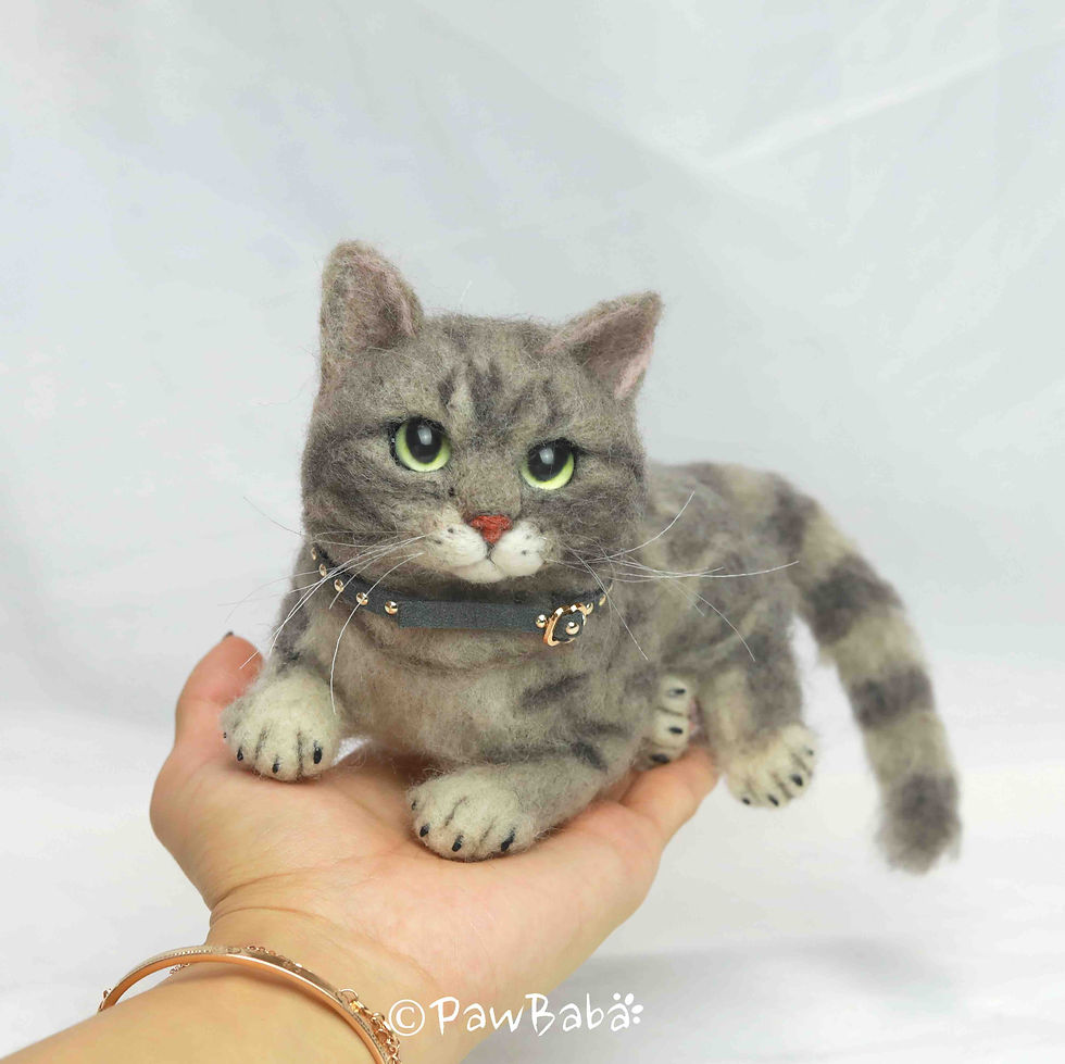 Thumbnail: Needle Felted Cat Sculpture