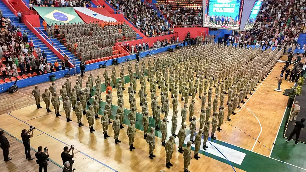 Formandos celebraram a conclusão do Curso de Formação de Praças e o início de uma nova etapa na carreira militar. (foto: Diário do Pará)