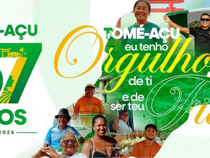 Tomé-Açu celebra 67 anos de história, trabalho e desenvolvimento
