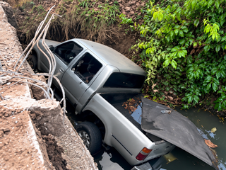 Ponte com obra inacabada provoca acidente no km27, rodovia entre Tomé-açu e Concórdia