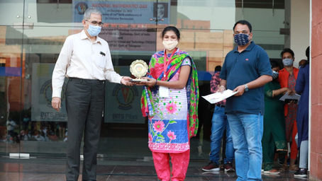 🥇First Prize🏆 was awarded to Ms. K Vaishnavi (Ist Year CME) during the National Mathematics Day