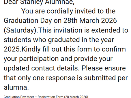 Graduation Day Meet – Registration Form (4th April 2026)                                    