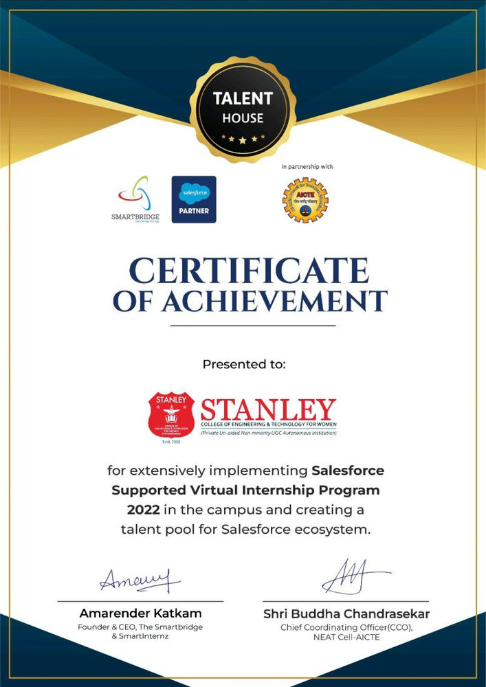  certificate of achievement