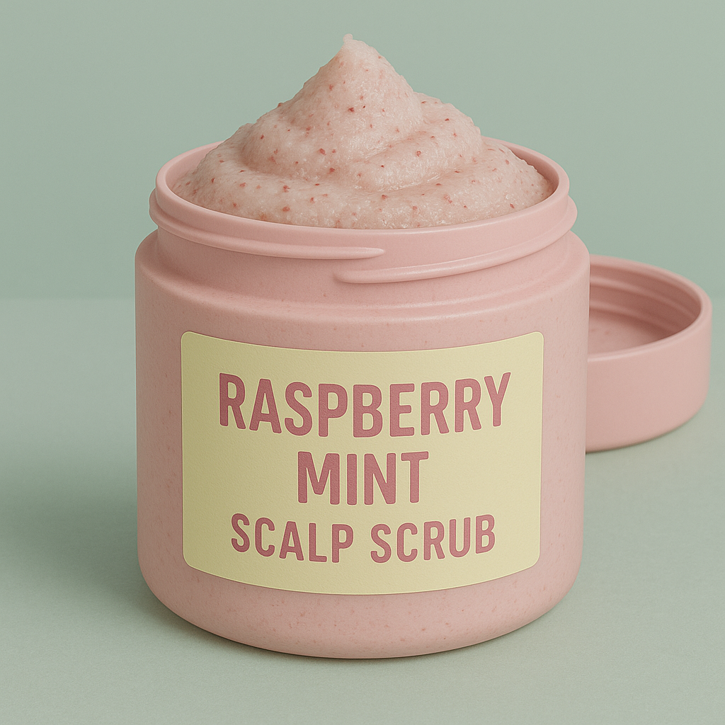 Raspberry Mint Scalp Scrub RECIPE - Instant Download