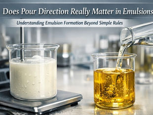 Does Pour Direction Really Matter in Emulsions?