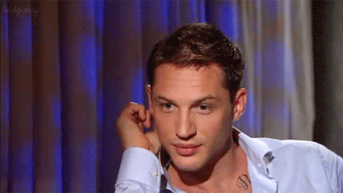 Tom Hardy Seduction Wink Reaction Gif