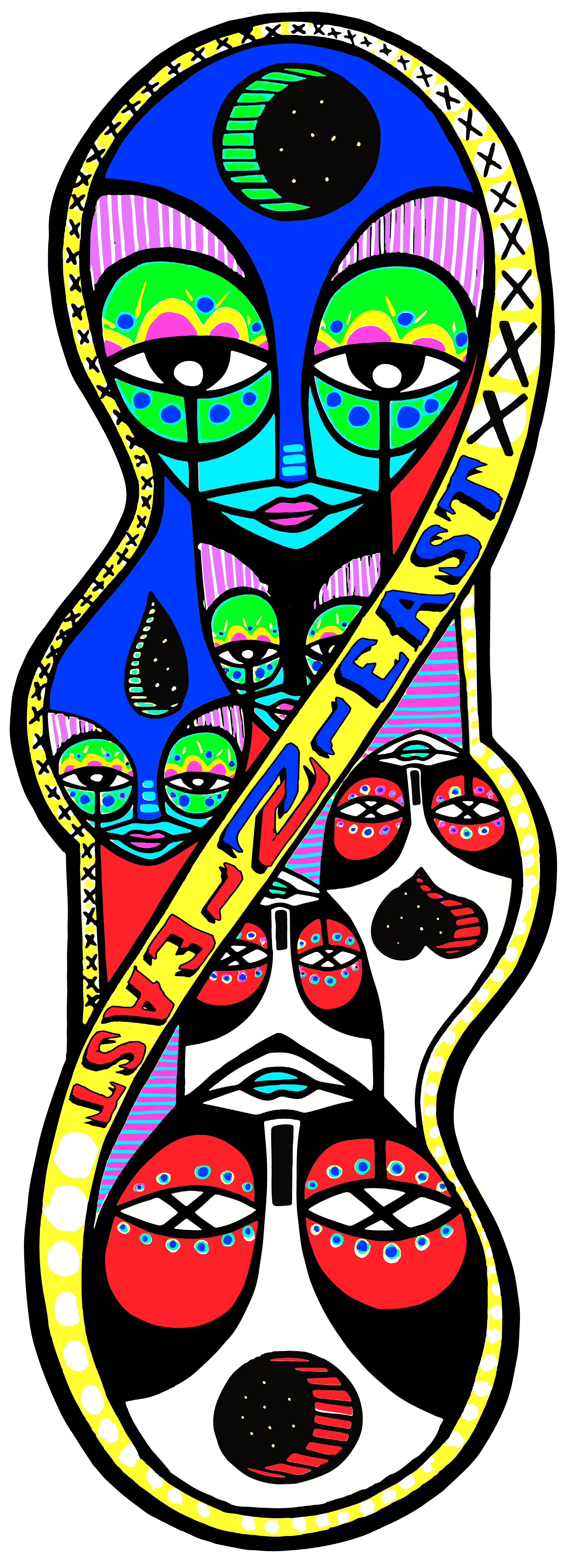 Z-East "Split Decision K.M" 6" Sticker