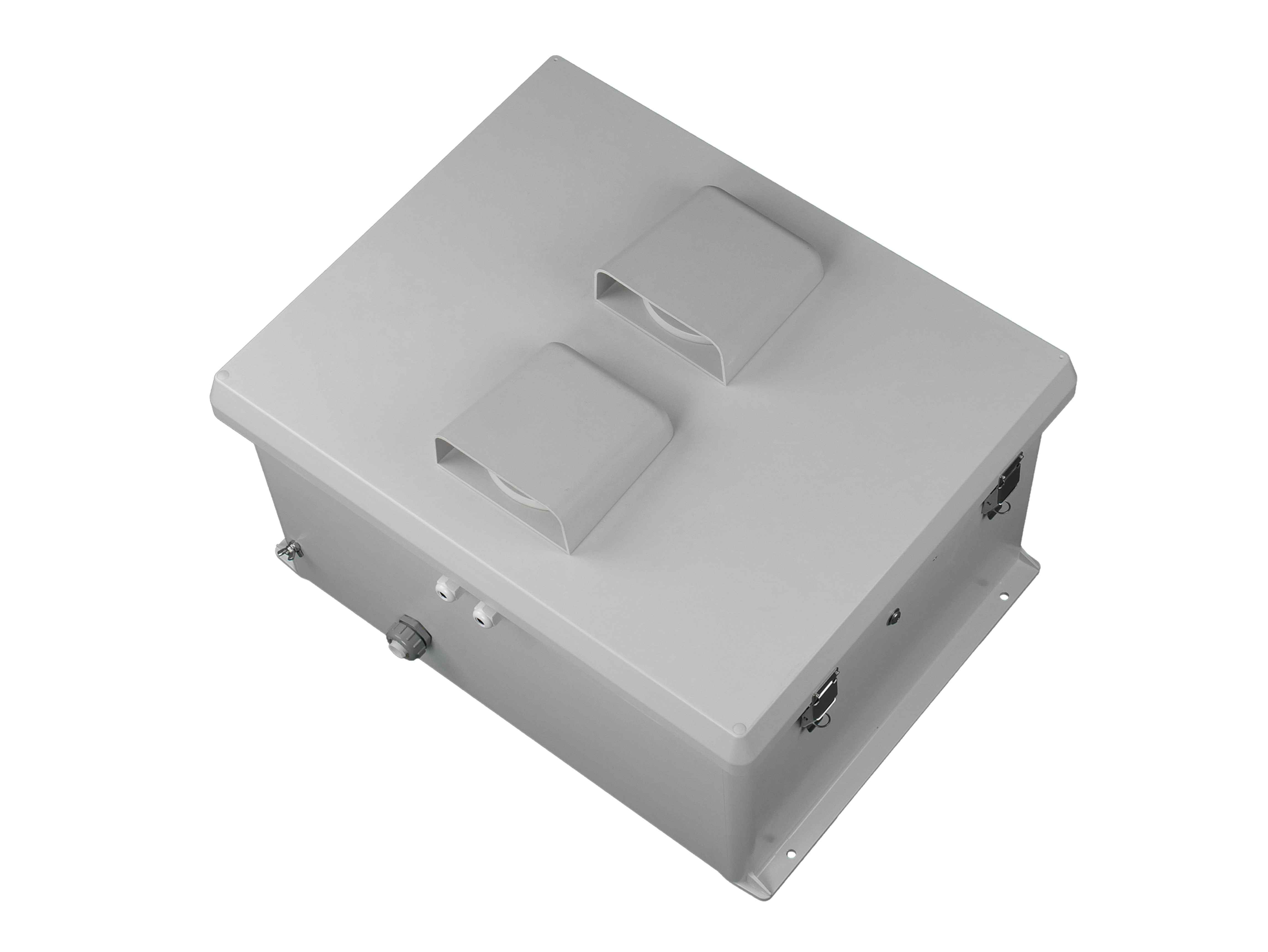 HW2-N20-RS1F -Gen2 16x20x11 Enclosure, 120Vac MNT Plate, Fans, 2U Rack Slant MNT