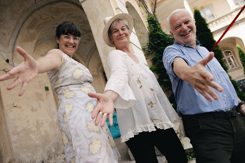 Yaara Ozery, Vera Mijojlić and Yorgos Krassakopoulos photographed by Vlad Braga for TIFF Romania.