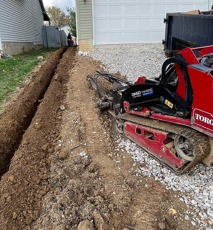 Digging Drain Line