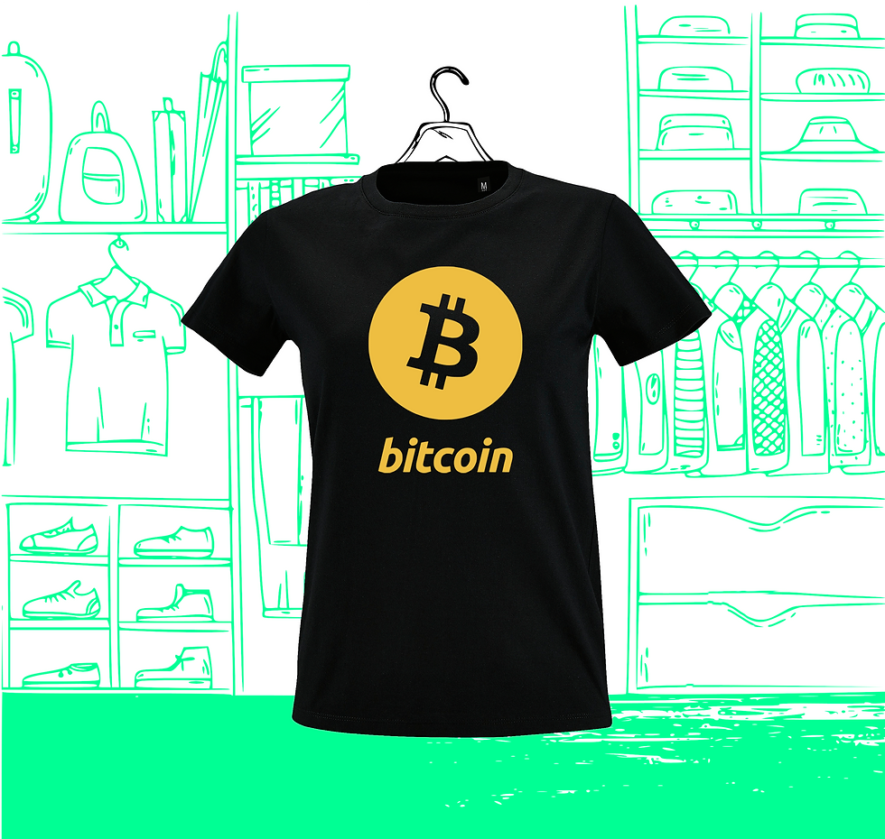 Miniatura: Camiseta Mujer Cuello Redondo FIT Bitcoin Gold Visual Face