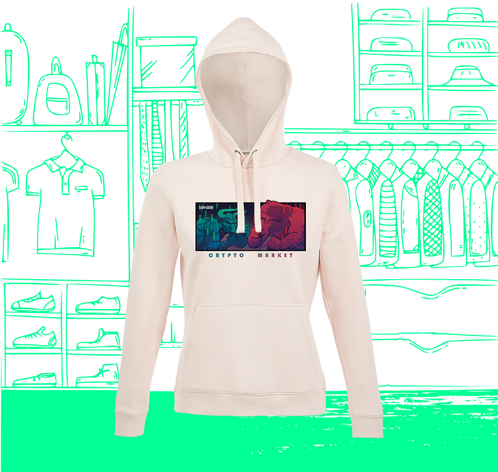 Miniatura: Sudadera con capucha para mujer Bull vs Bear Visual Face