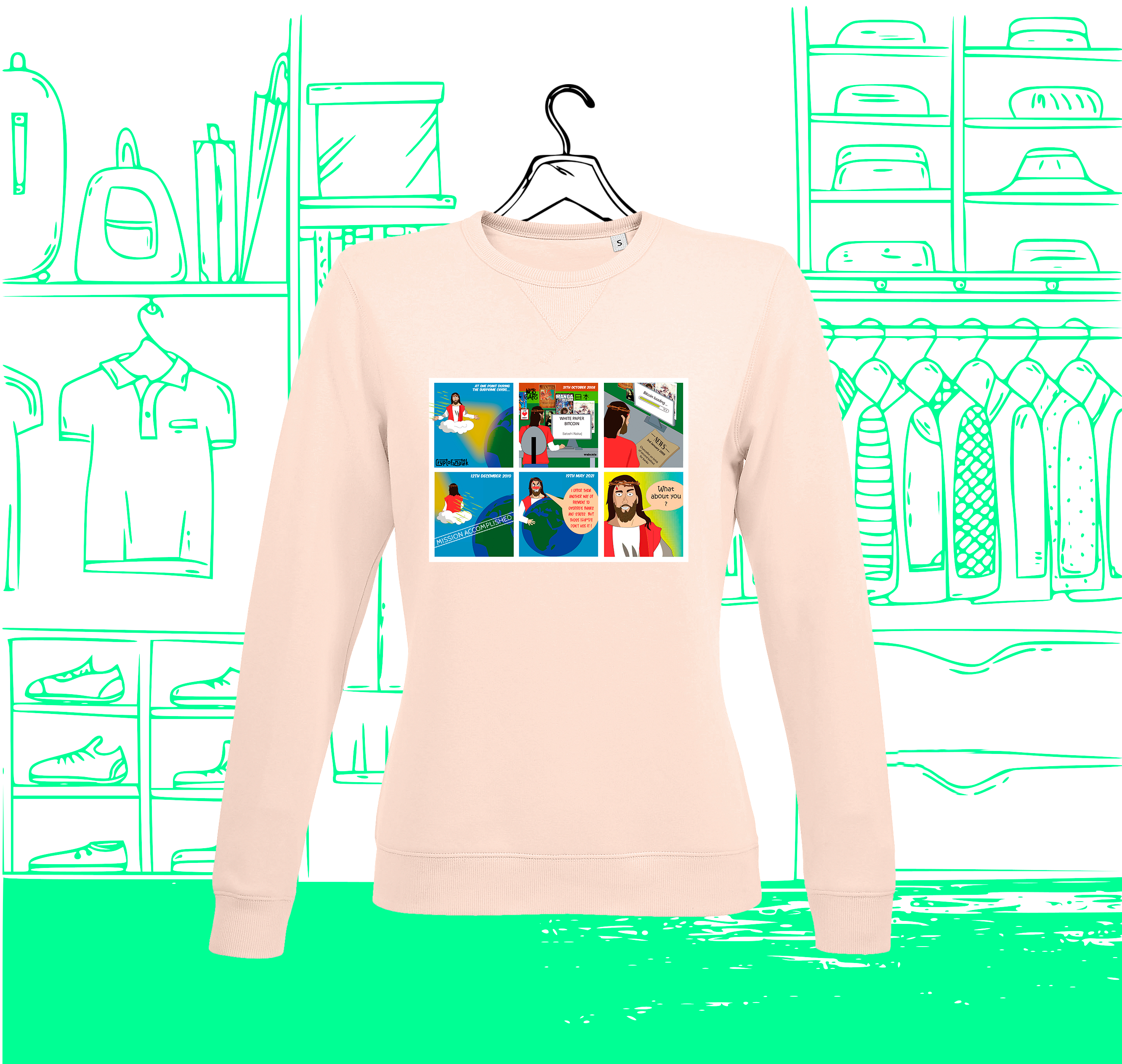 Woman Sweatshirt 280 BD Satoshi