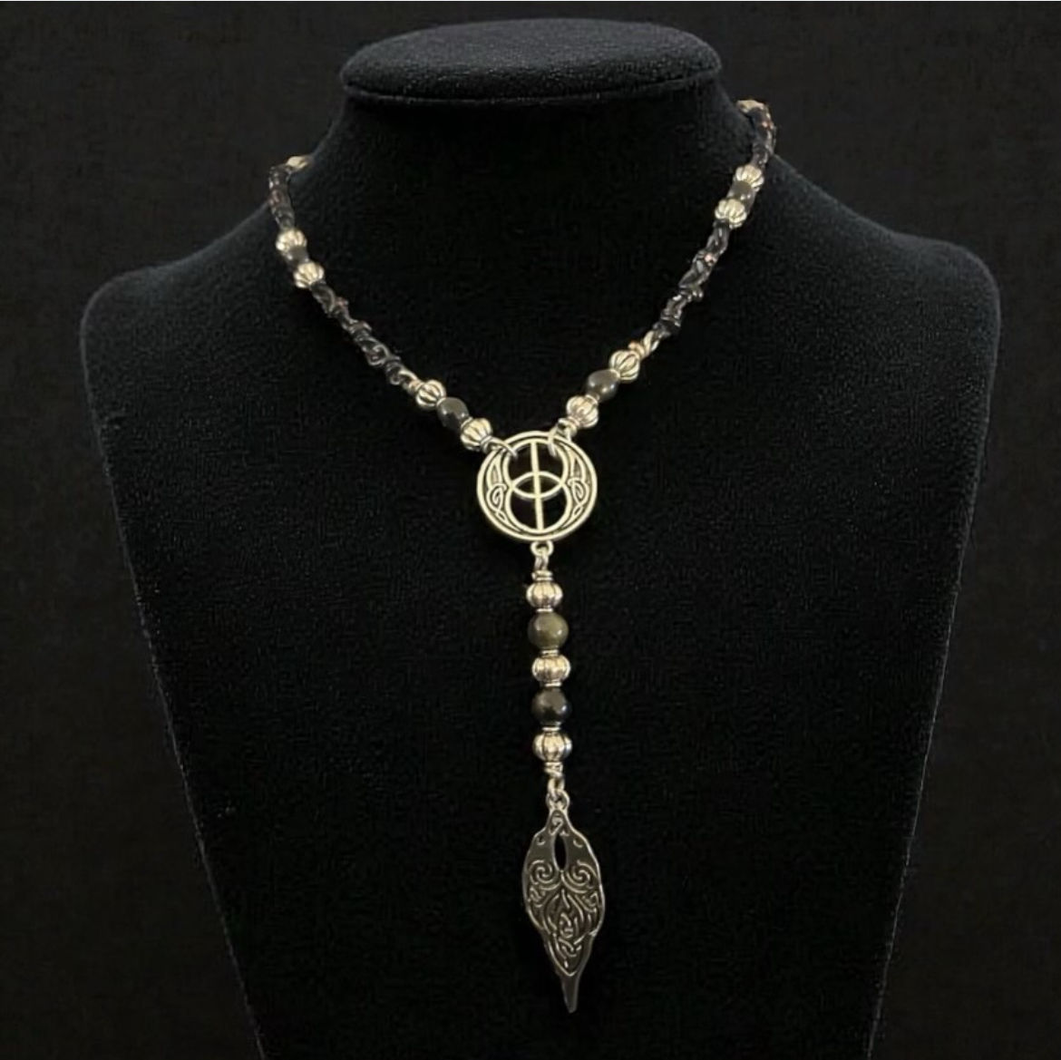 Celtic Obsidian Rosery