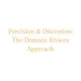 Picture with a title saying "Precision & Discretion: The Domain Riviera Approach"
