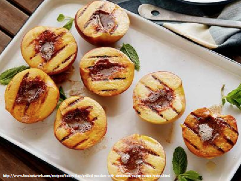 Grilled Peaches with Cinnamon Butter