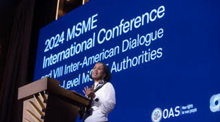 Presentation on MSME ecosystem development in the Caribbean at the OAS 2024 MSME Internati