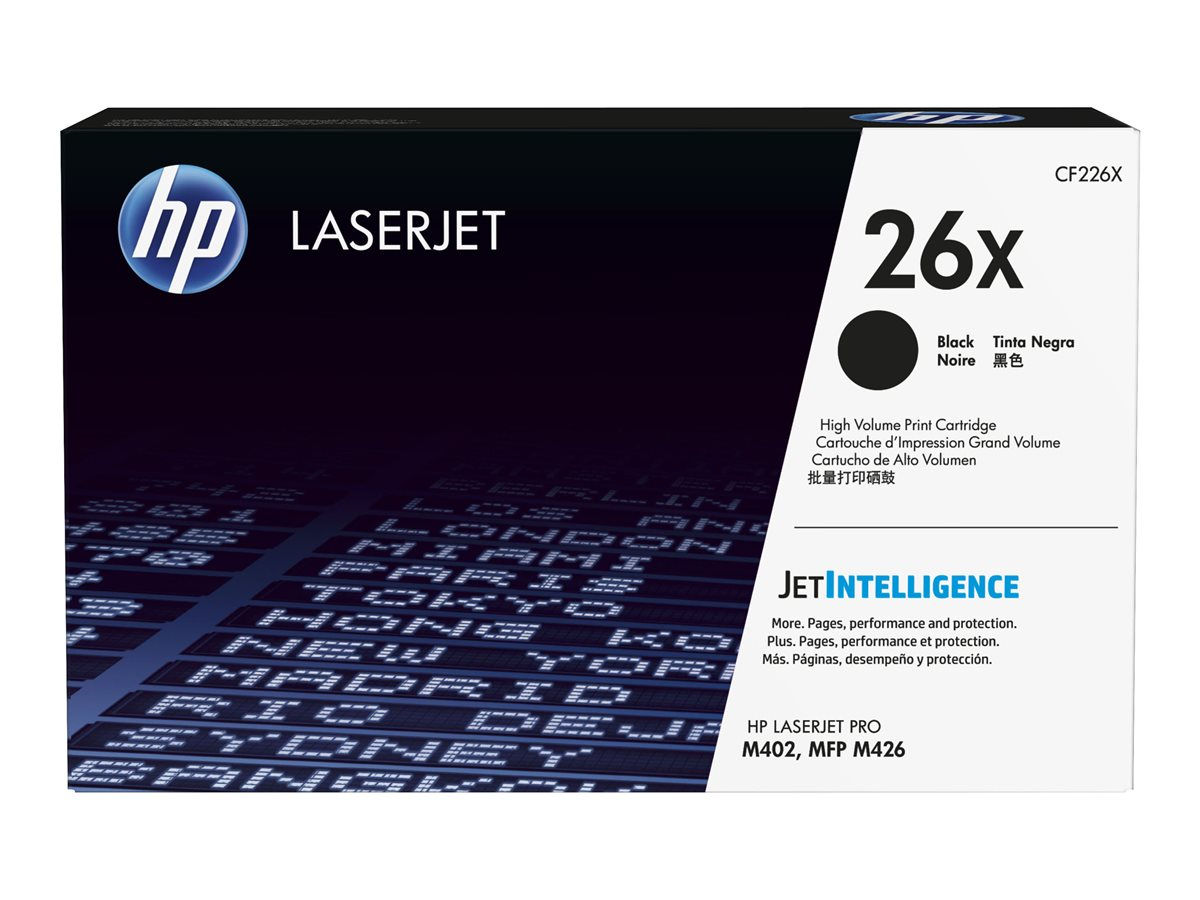 HP 26X - Lång livslängd - svart - original - LaserJet - tonerkassett (CF226X) -