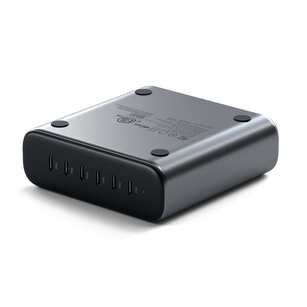 Miniatyrbild: Satechi  200W USB-C 6-port GaN charger  Rymdgrå
