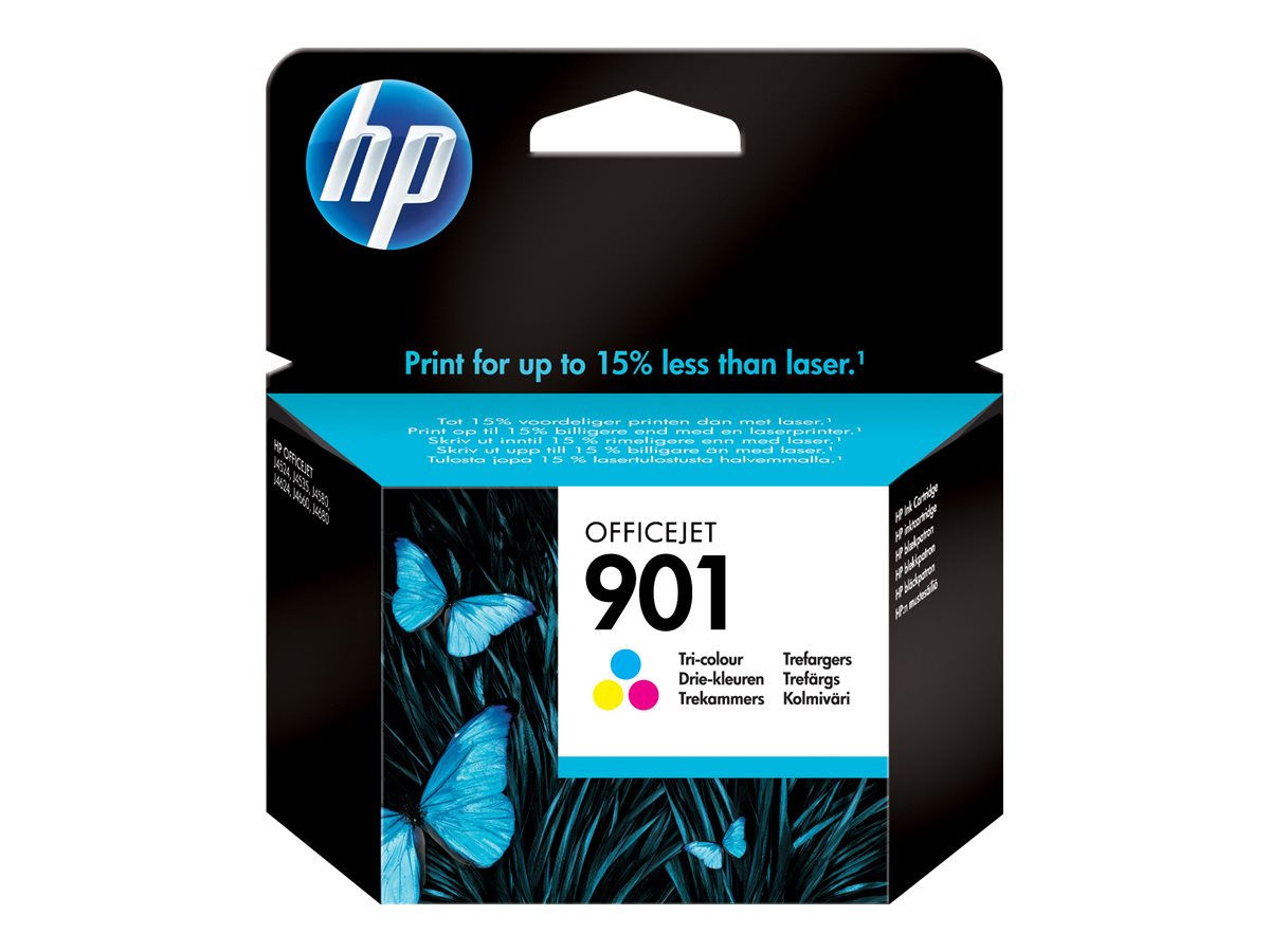 HP 901 - 9 ml - färg (cyan, magenta, gul) - original - bläckpatron - för Officej