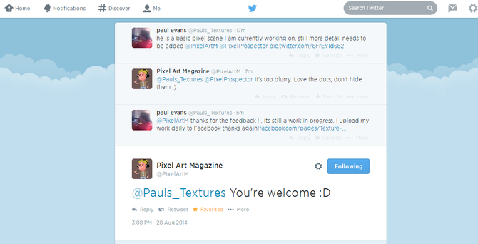 tweeting pixel art magazine