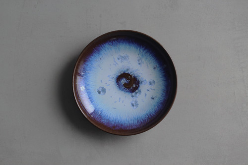 希少❤️加藤  仁   作  油滴天目釉銘々皿‼️ 宇宙を映す器、曜変天目🌌 A Bowl of the Cosmos: Yohen Tenmoku