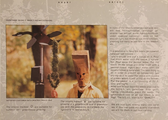 Super Sativa Seed Club 88 / 89 catalog from Amsterdam.