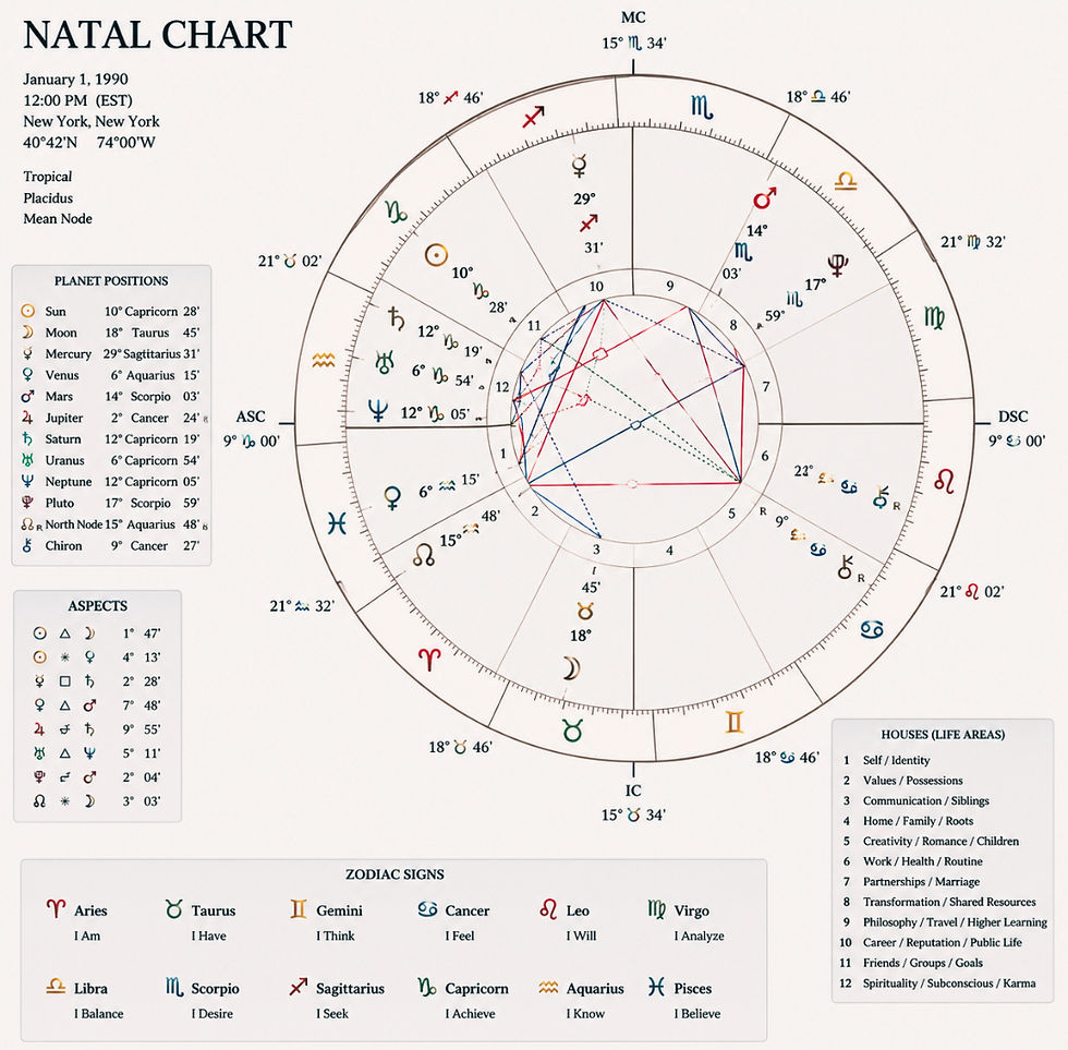 Sample Natal Chart
