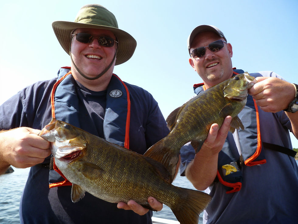 Two nice smallmouth caught on Lake Huron, Ontario