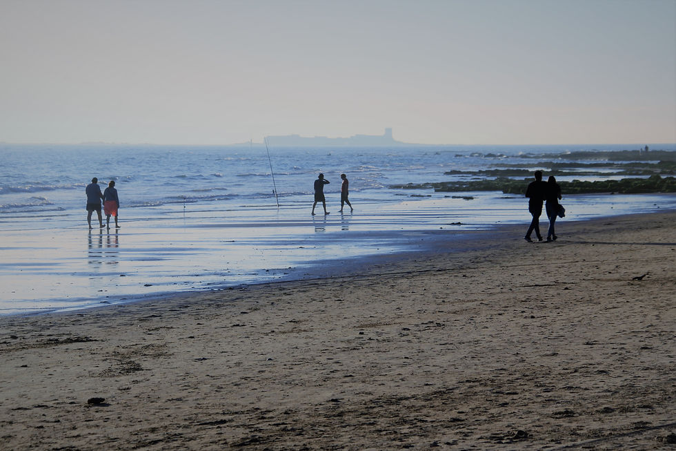 Vista aérea de una familia disfrutando de un picnic cerca del campo de golf en Chiclana