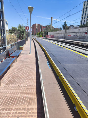 Andén provisional Estación Ramon y Cajal, Madrid. MRD Estructuras Tubulares.