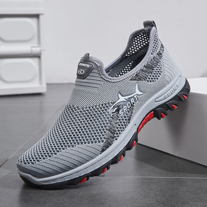 Thumbnail: Men's lightweight slip-on sneakers - non-slip casual shoes suitable for hiking, 