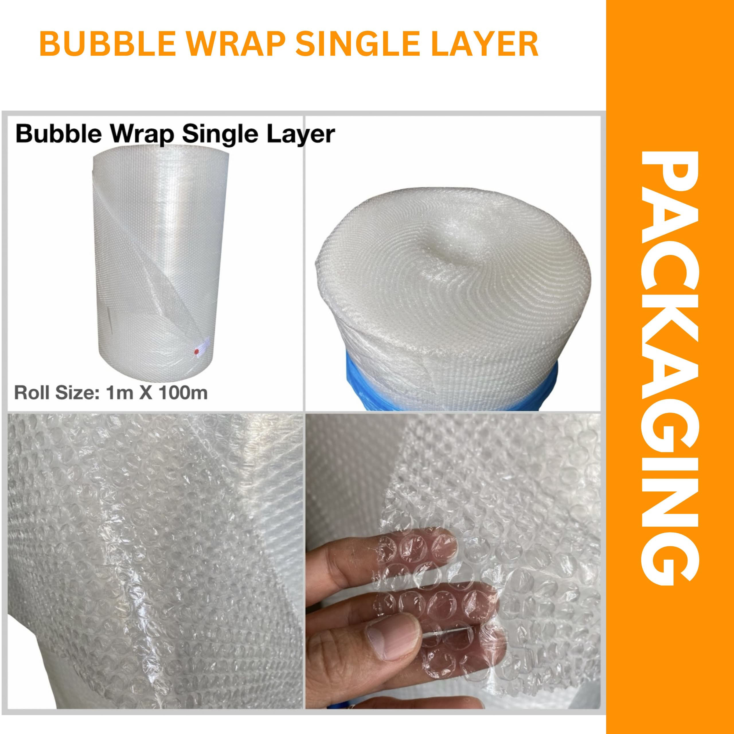 🔥READY STOCK🔥BUBBLE WRAP SINGLE LAYER/ 1 METER WIDTH