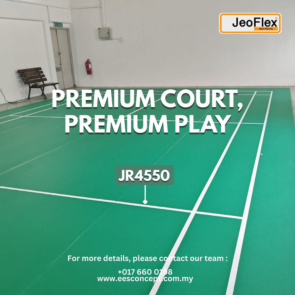 Jeoflex Badminton Court Mat
Col: JR4550 Chrystal Green