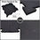Thumbnail: 10MM RUBBER GYM FLOOR MAT - GYMLOCK SQ - FINE BLACK/ 50CM X 50CM/SMOOTH SURFACE