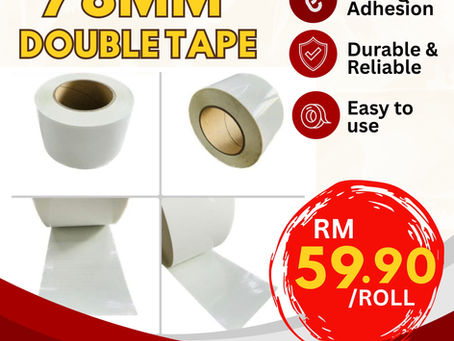 78MM DOUBLE-SIDED TAPE – STRONG, DURABLE & EASY TO USE!
