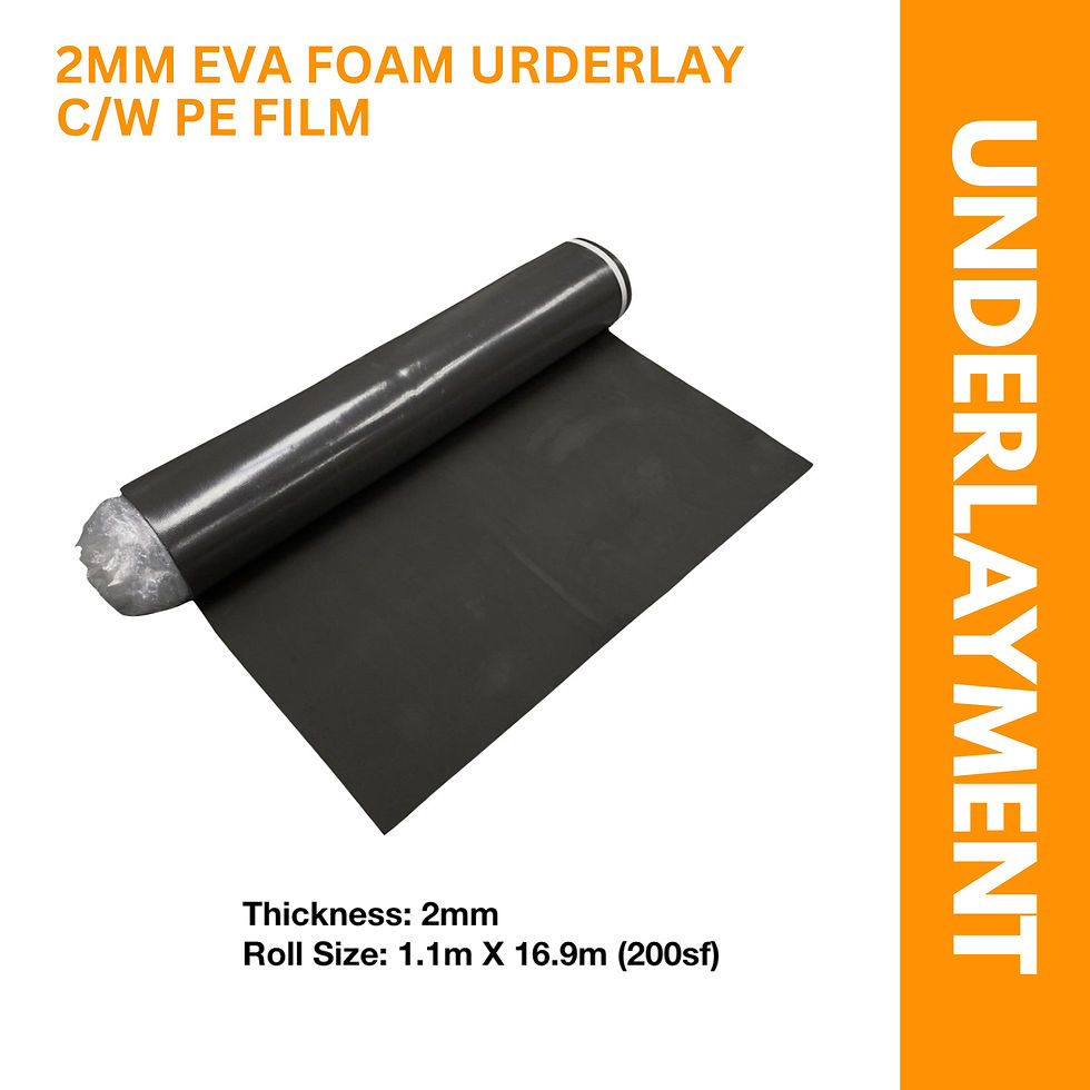 Thumbnail: 2MM EVA FOAM UNDERLAY C/W PE FILM LAYER/ ROLL SIZE: