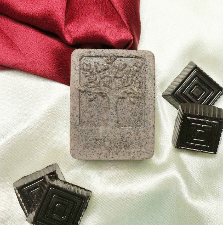 Thumbnail: Chocolate Mud Soap enriched with lotus oil, smoothens the creases of your body with a thick coat of chocolate mud