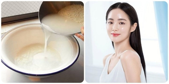 Nước vo gạo chứa enzyme và tinh bột gạo giúp tẩy tế bào và làm sáng mềm da