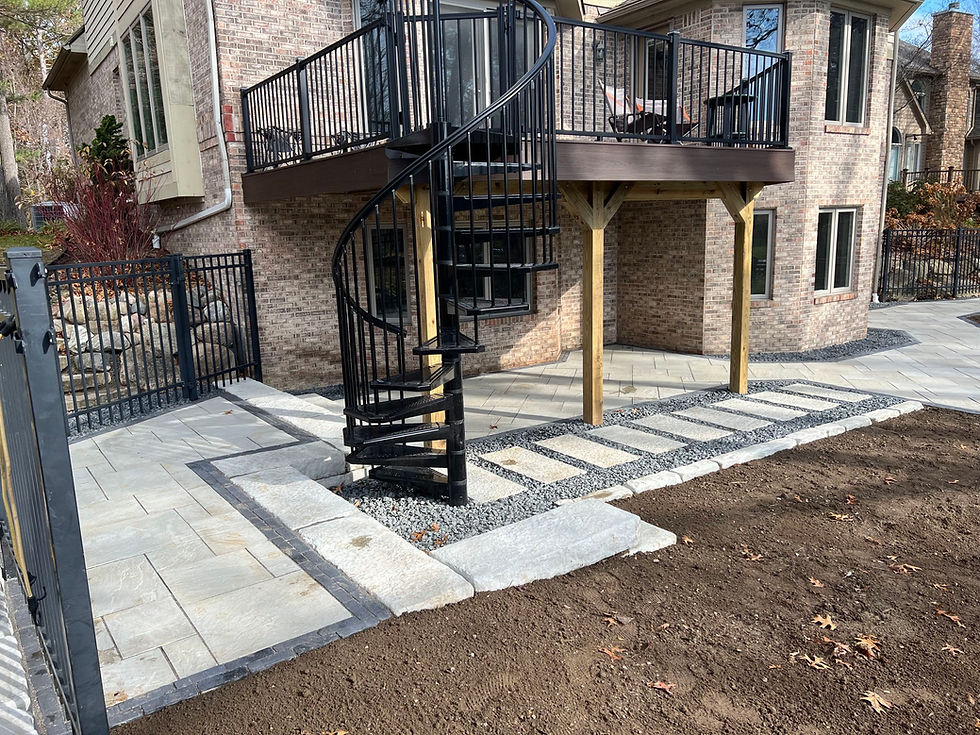 New Brick Home With Architectural Asphalt Shingle Roof, Flower Garden