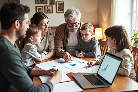 happy-family-learning-about-investing-together