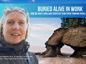 Brilliant team buried alive in work, how human-first AI brand agents gave a marketing team their thinking space back. human first AI second brand strategy