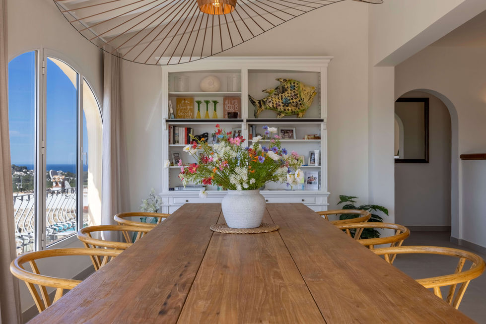 Javea Rental Villa Gavilan Dining Room Table