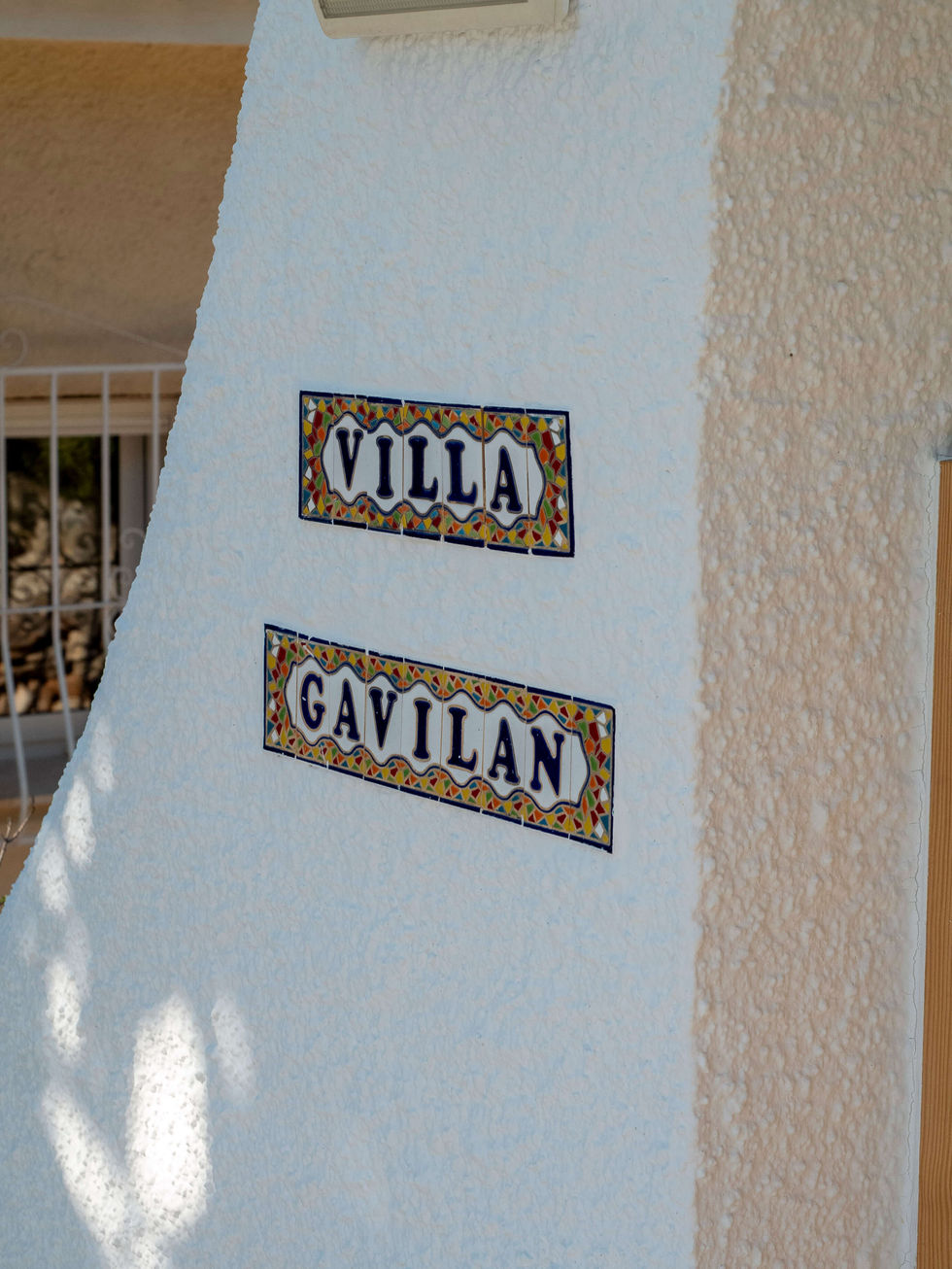 Javea Rental Villa Gavilan Entrance Sing