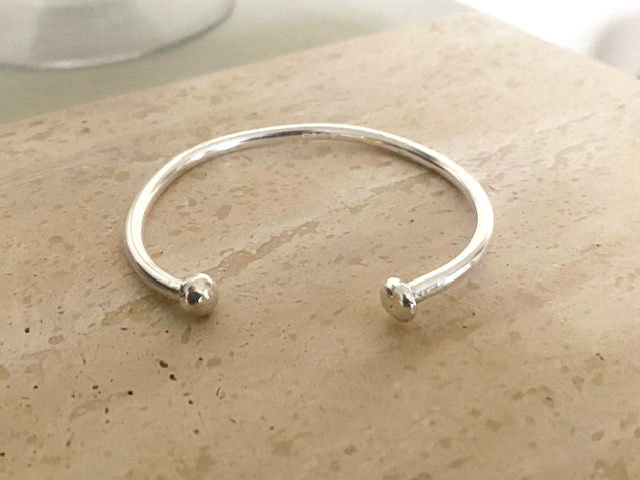 Thumbnail: Sterling silver cuff bangle