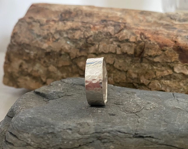 Thumbnail: Textured sterling silver ring